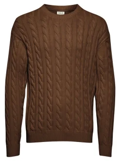 Solid Herren Strickpullover - SDMalcolm in braun
