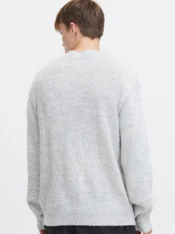 Solid Herren Strickpullover - SDHamdani in grau