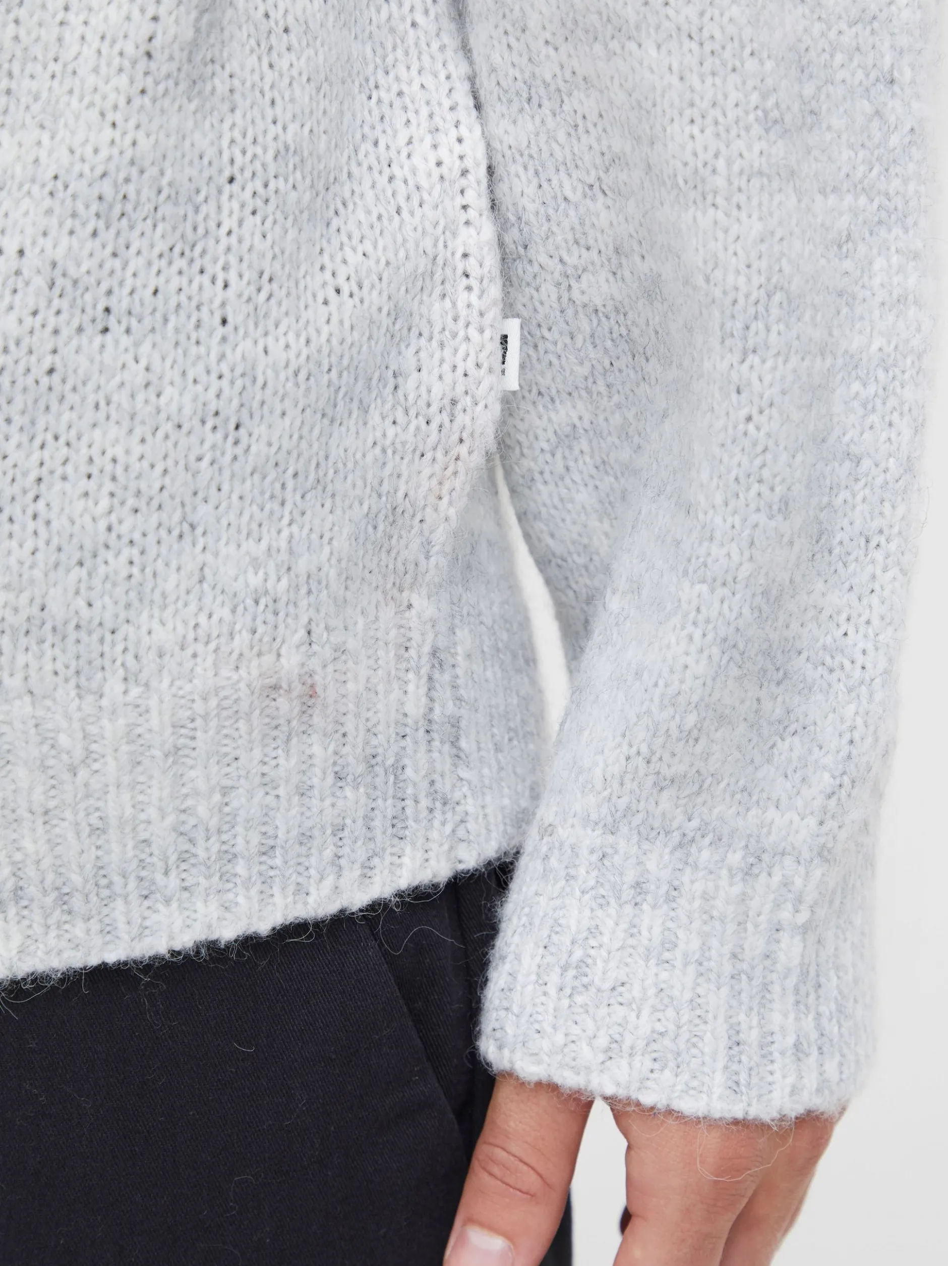 Solid Herren Strickpullover - SDHamdani in grau