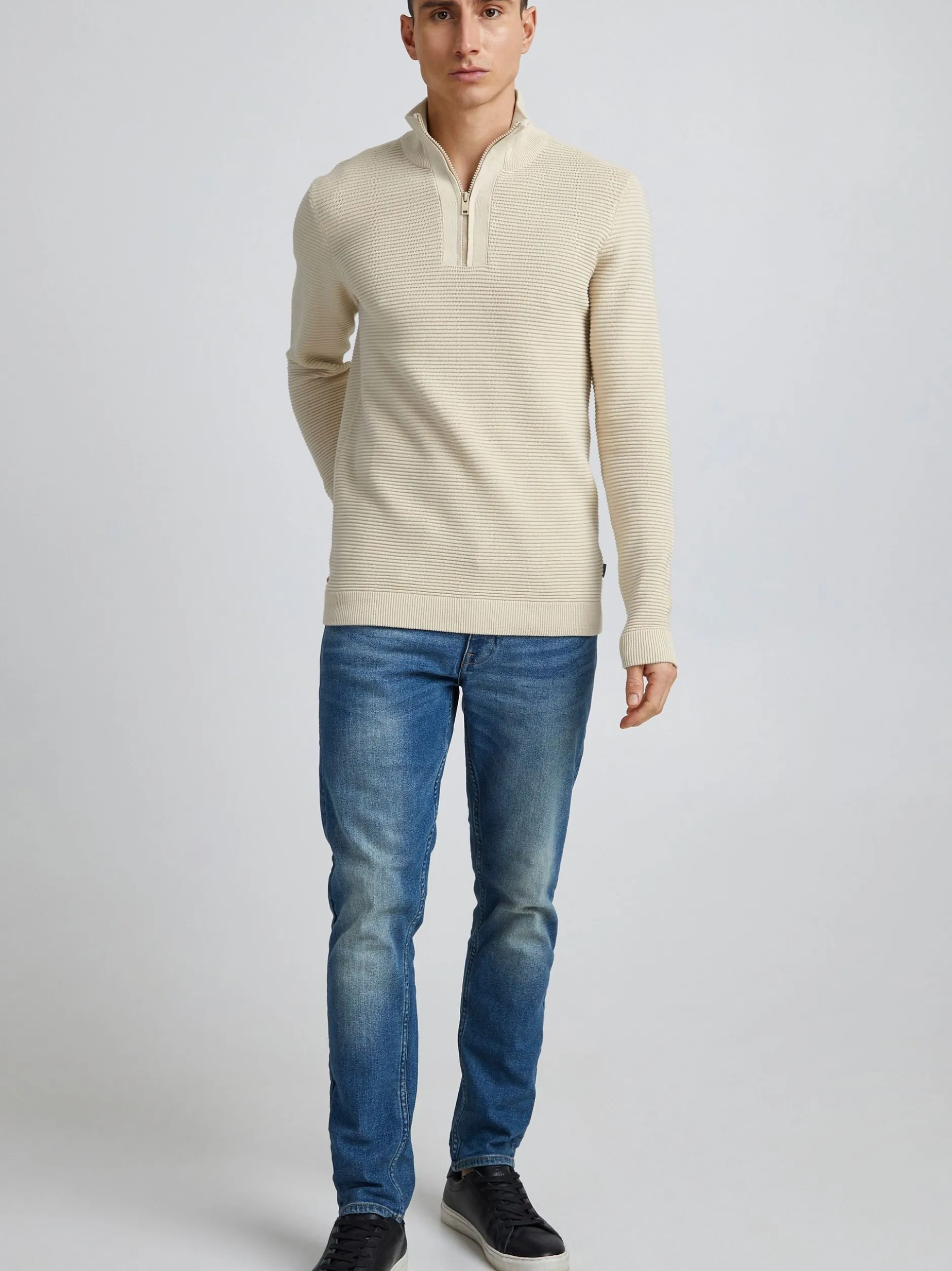 Solid Herren Strickpullover - SDNick in beige