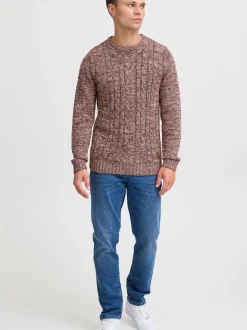 Solid Herren Strickpullover - SDPhilemon in rot