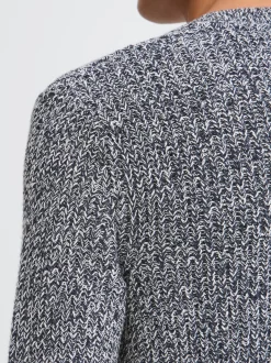 Solid Herren Strickpullover - SDRicky in blau