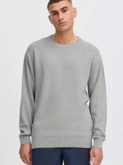 Solid Herren Strickpullover - SDFinnetado in grau