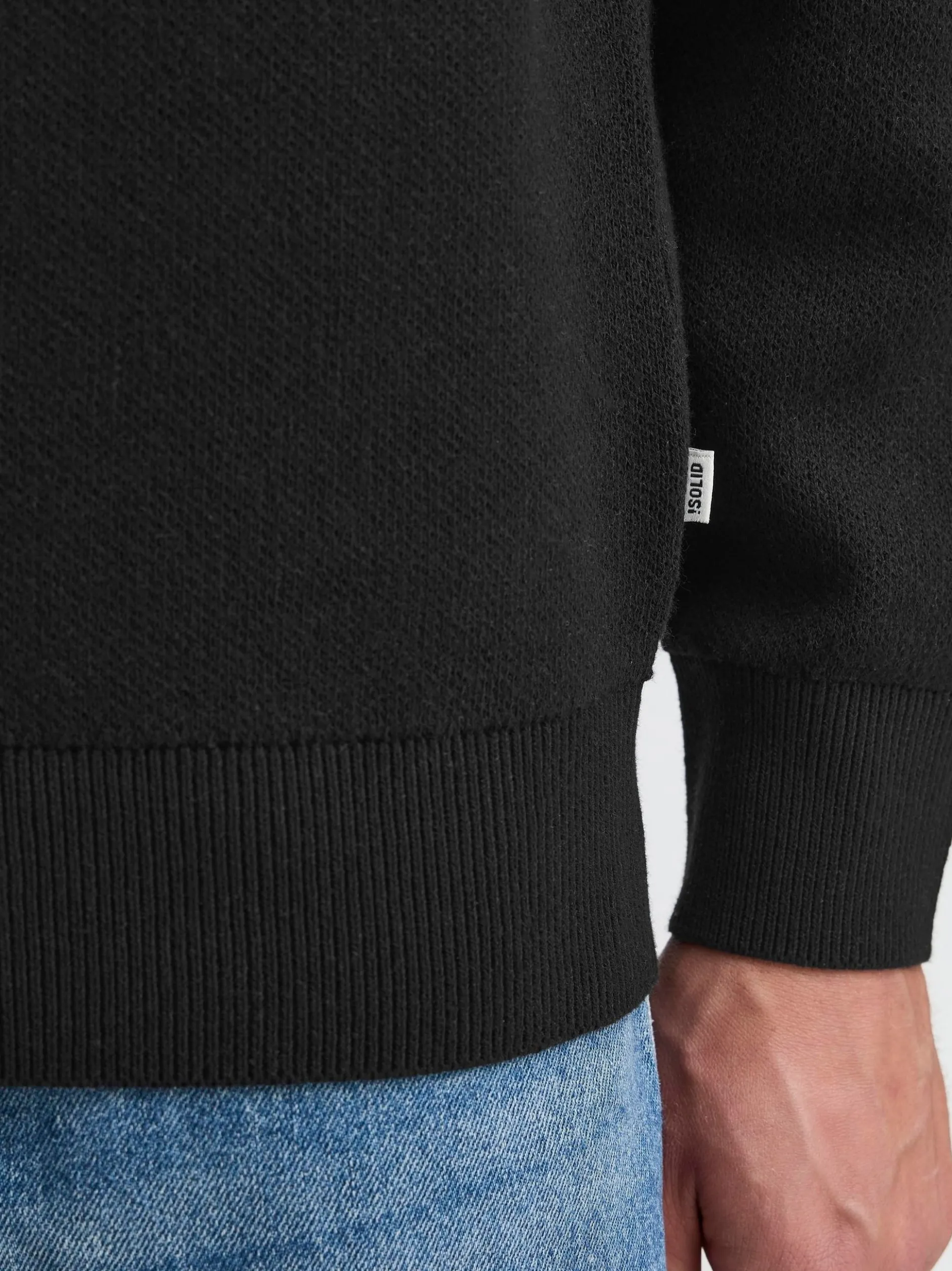 Solid Herren Strickpullover - SDFinnetado in schwarz