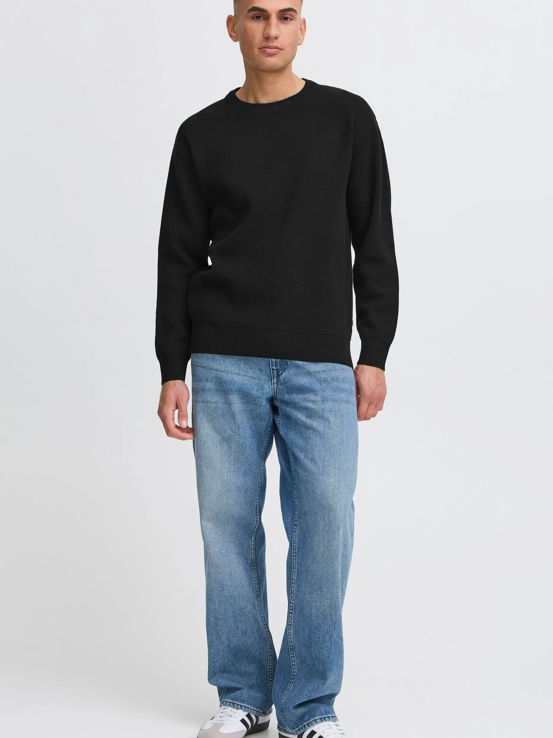 Solid Herren Strickpullover - SDFinnetado in schwarz