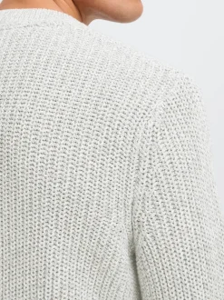 Solid Herren Strickpullover - SDRicky in hellgrau