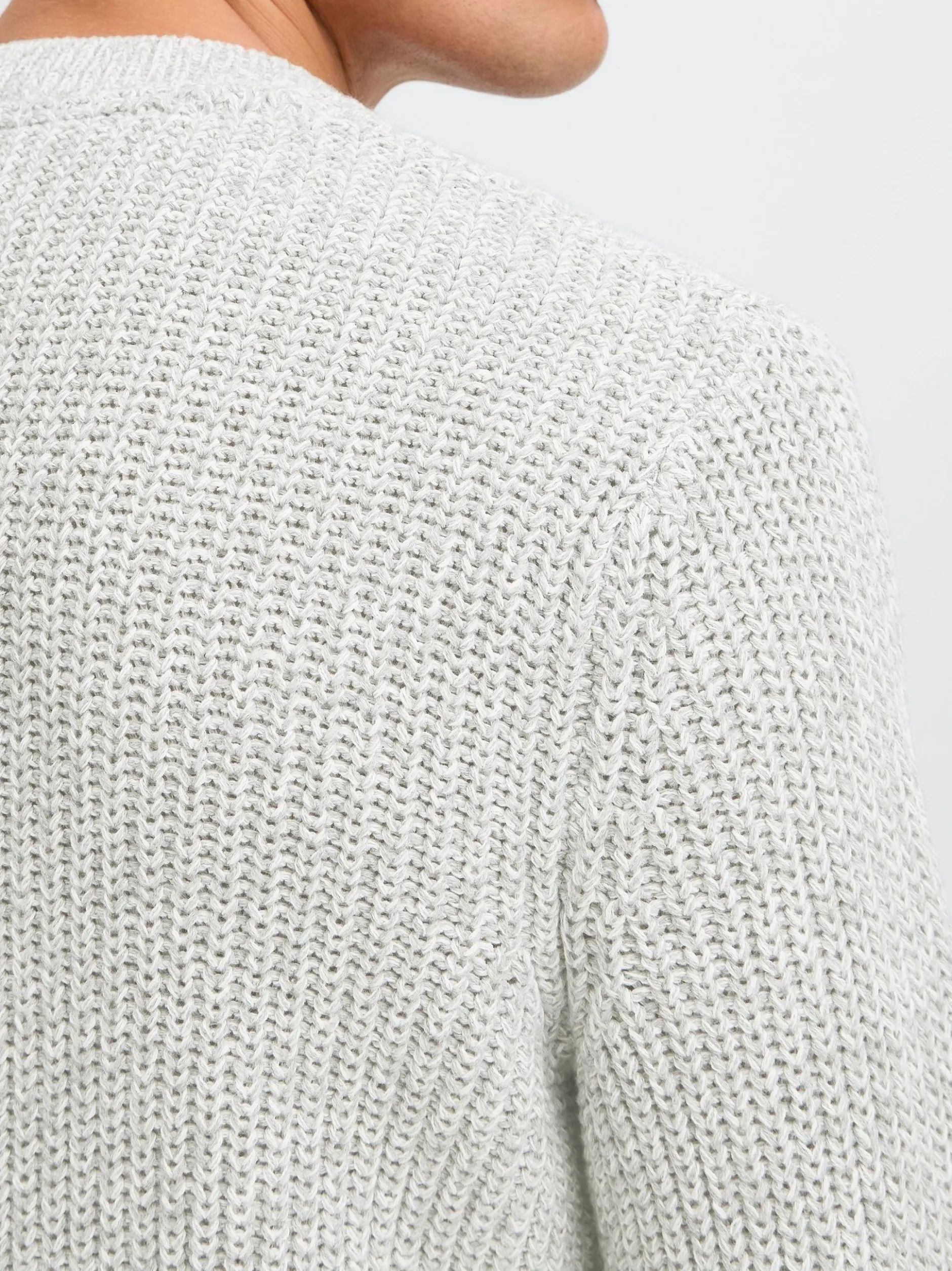 Solid Herren Strickpullover - SDRicky in hellgrau
