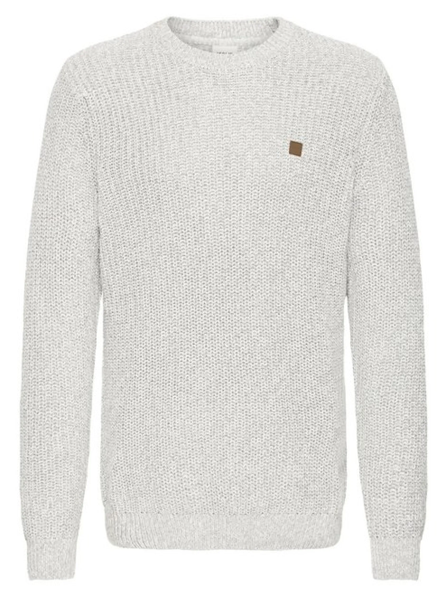 Solid Herren Strickpullover - SDRicky in hellgrau