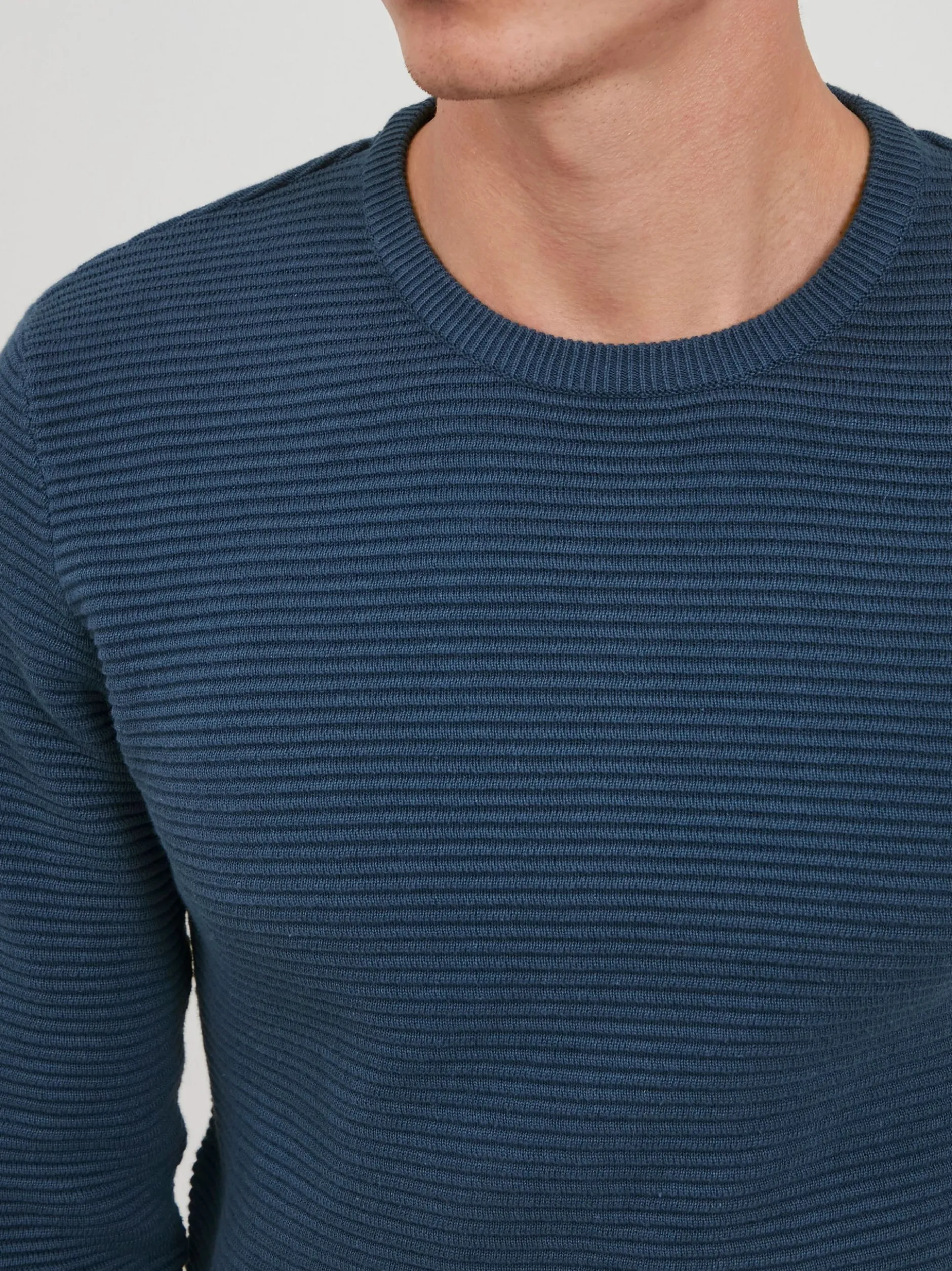 Solid Herren Strickpullover - SDNicholas in blau