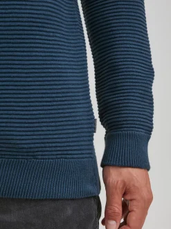 Solid Herren Strickpullover - SDNicholas in blau