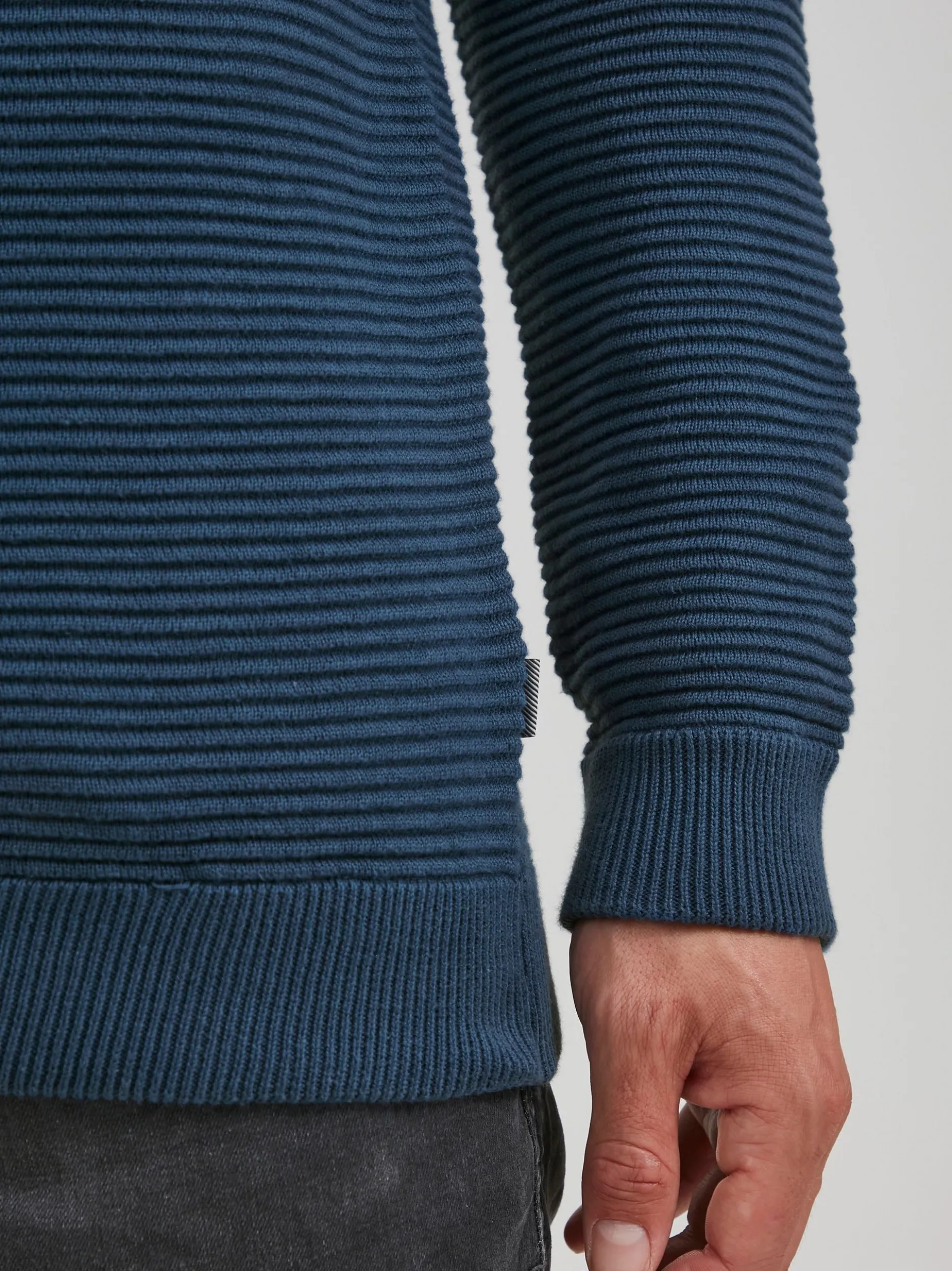 Solid Herren Strickpullover - SDNicholas in blau