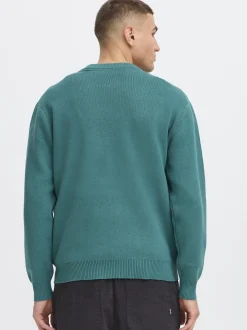 Solid Herren Strickpullover - SDRyker in grün