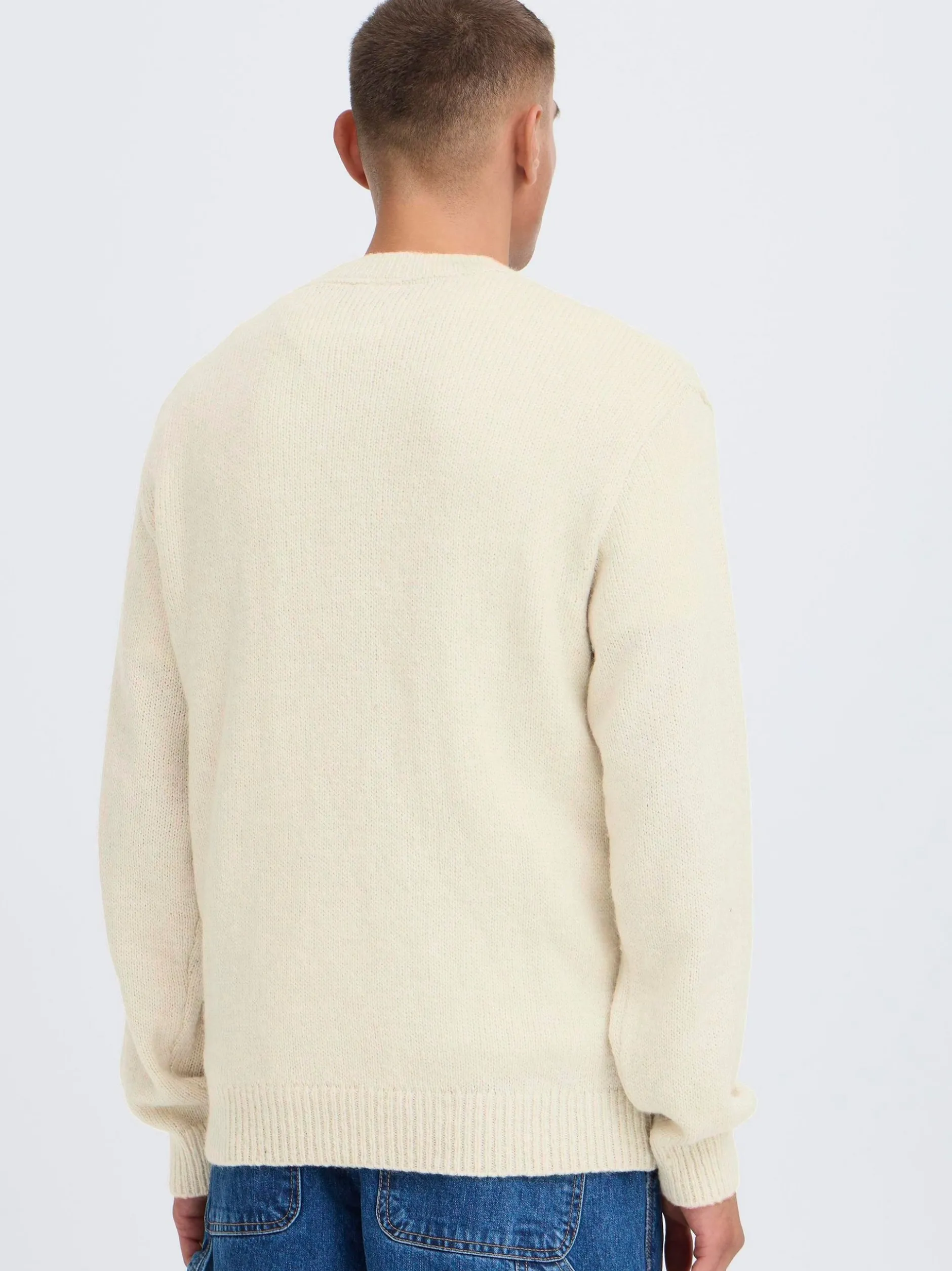 Solid Herren Strickpullover - SDHamdani in beige