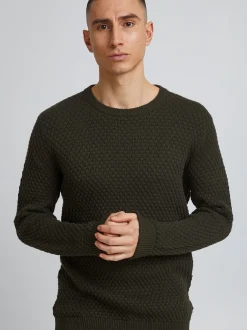 Solid Herren Strickpullover - SDClive in grün
