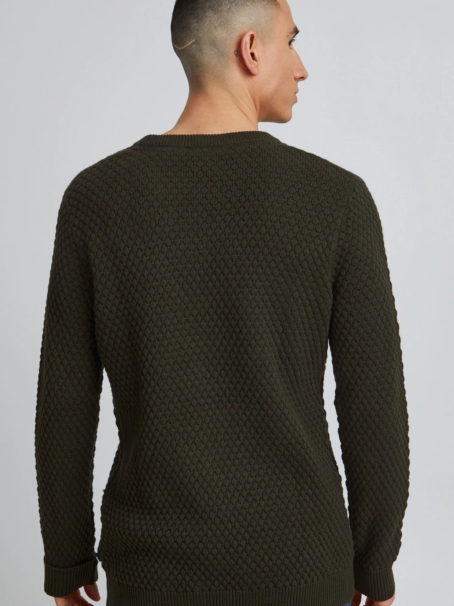 Solid Herren Strickpullover - SDClive in grün