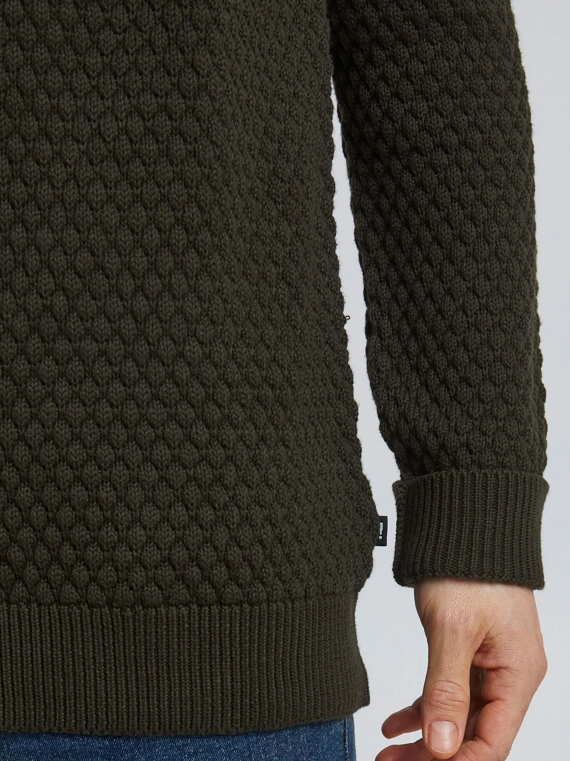 Solid Herren Strickpullover - SDClive in grün