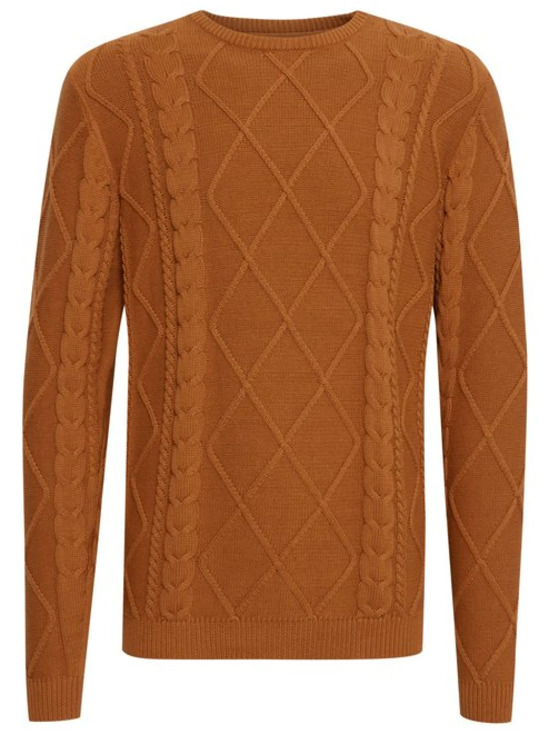 Solid Herren Strickpullover - SDTerence in braun
