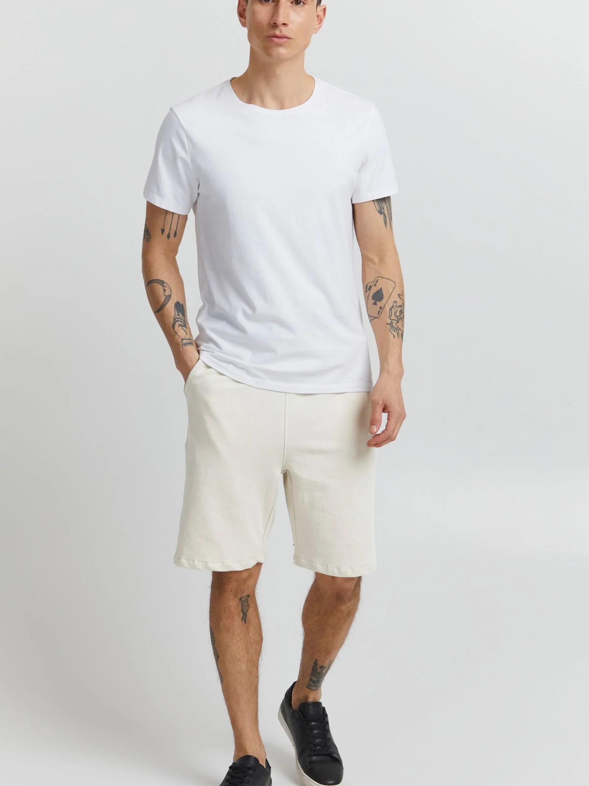 Solid Herren Sweatshorts - SDBrenden in ecru