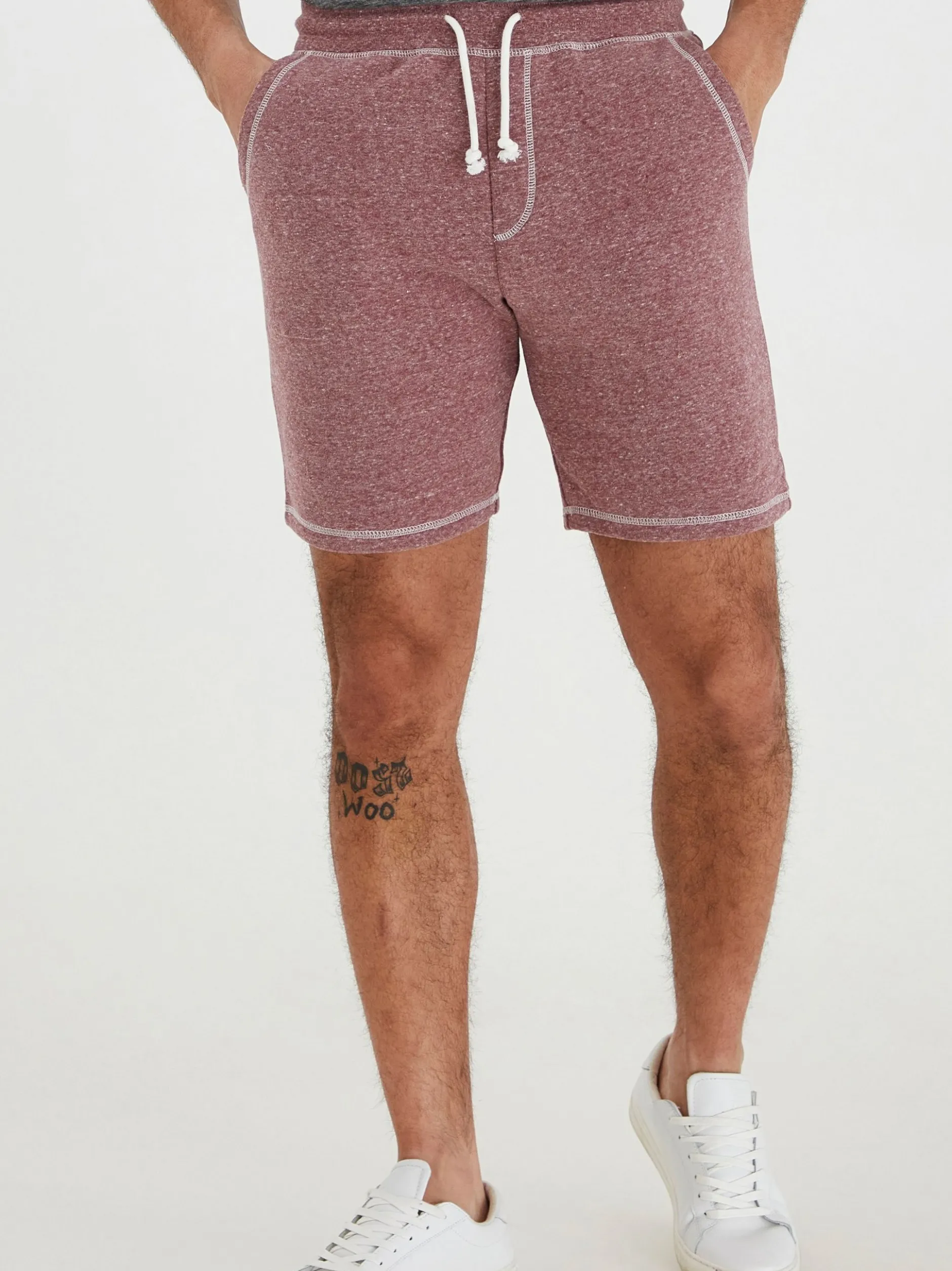 Solid Herren Sweatshorts - SDToljan in rot