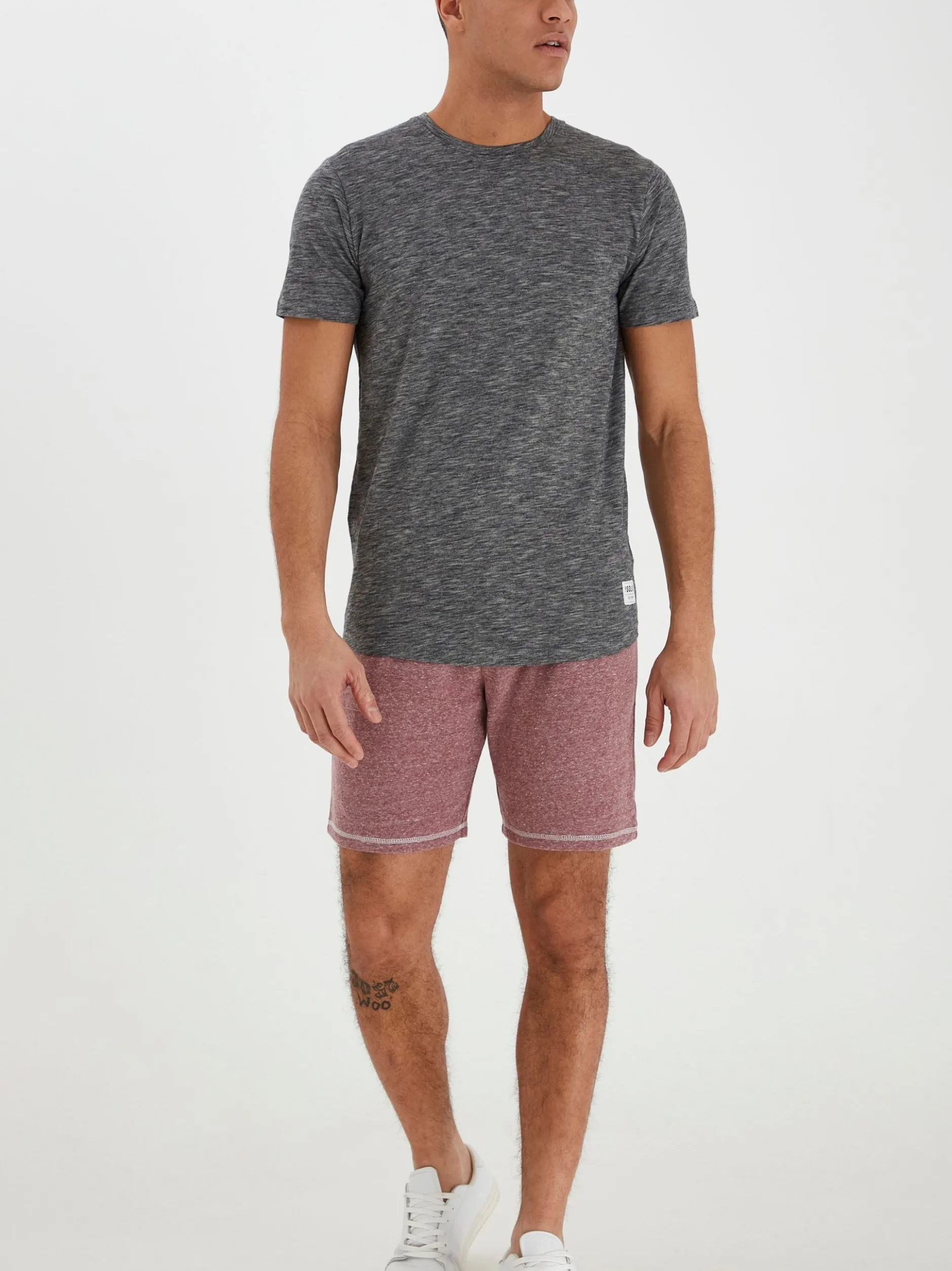 Solid Herren Sweatshorts - SDToljan in rot