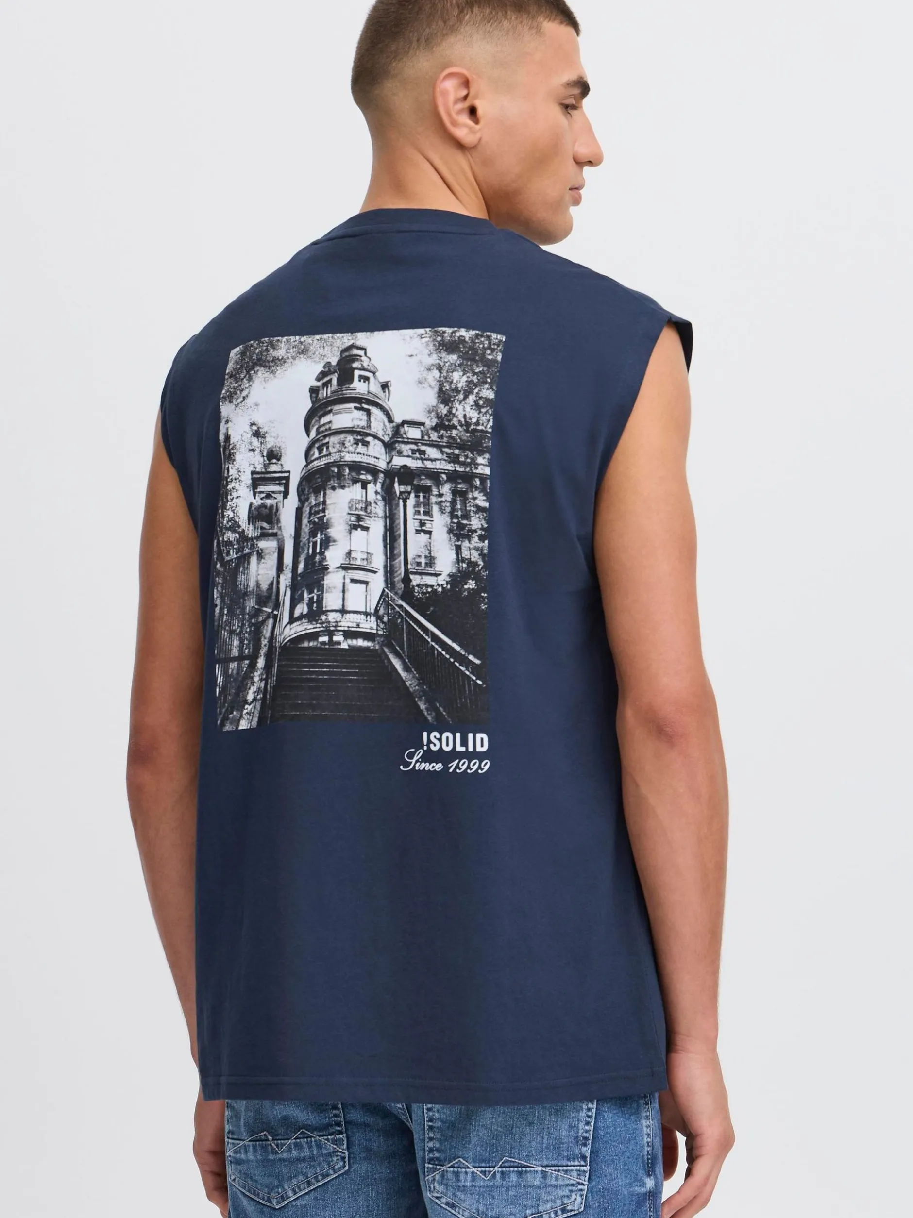 Solid Herren Tanktop - SDBilo in blau
