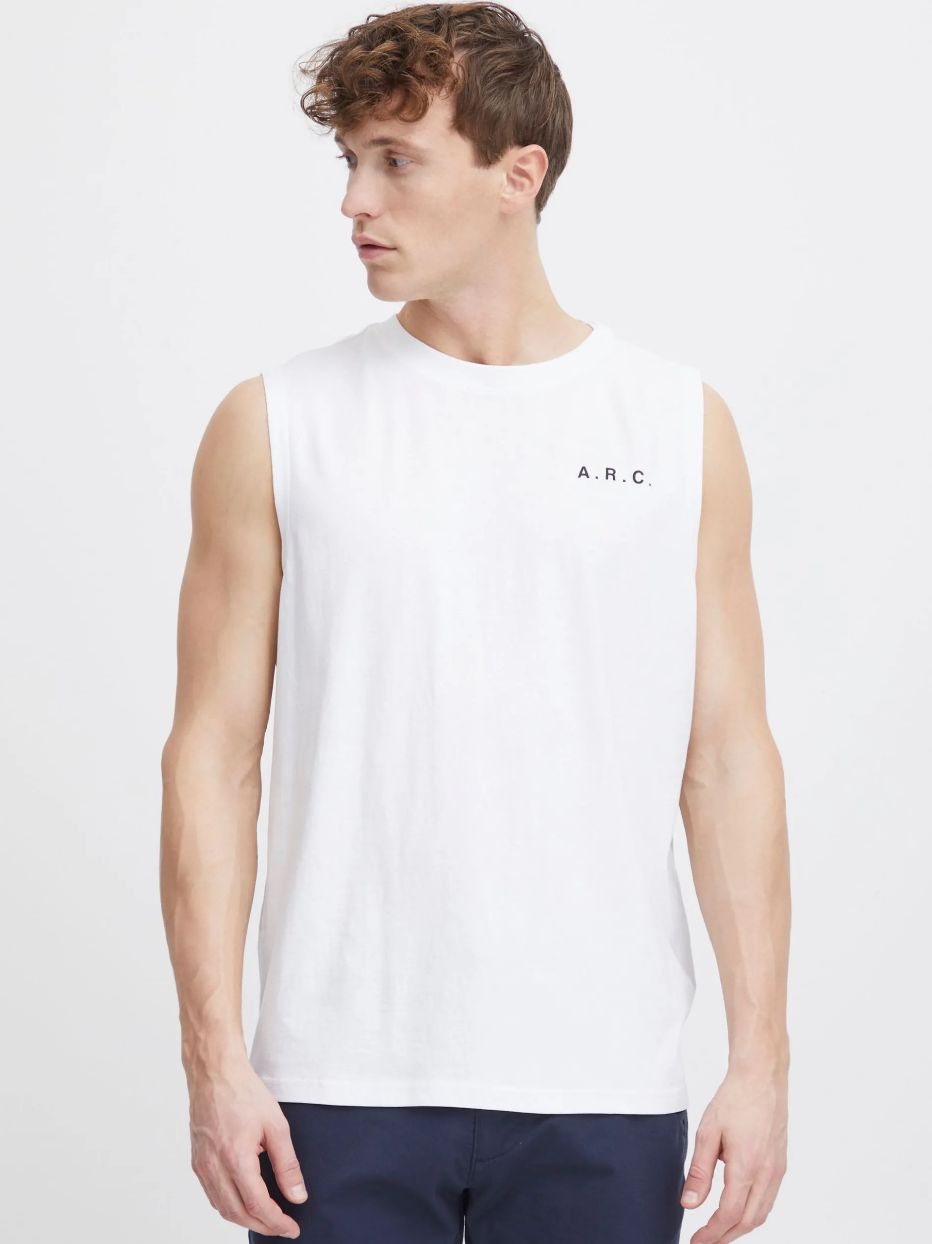 Solid Herren Tank-Top - SDElamdro in weiß