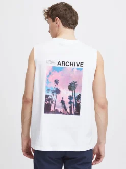 Solid Herren Tank-Top - SDElamdro in weiß