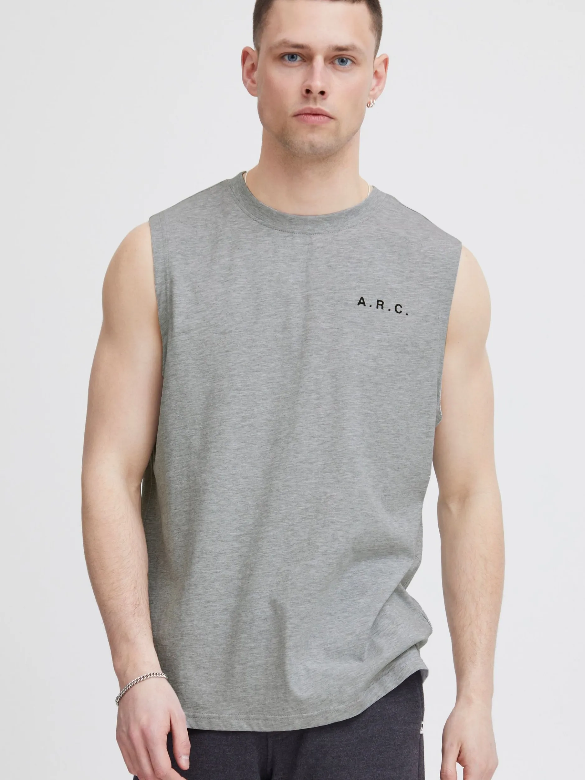 Solid Herren Tank-Top - SDElamdro in hellgrau