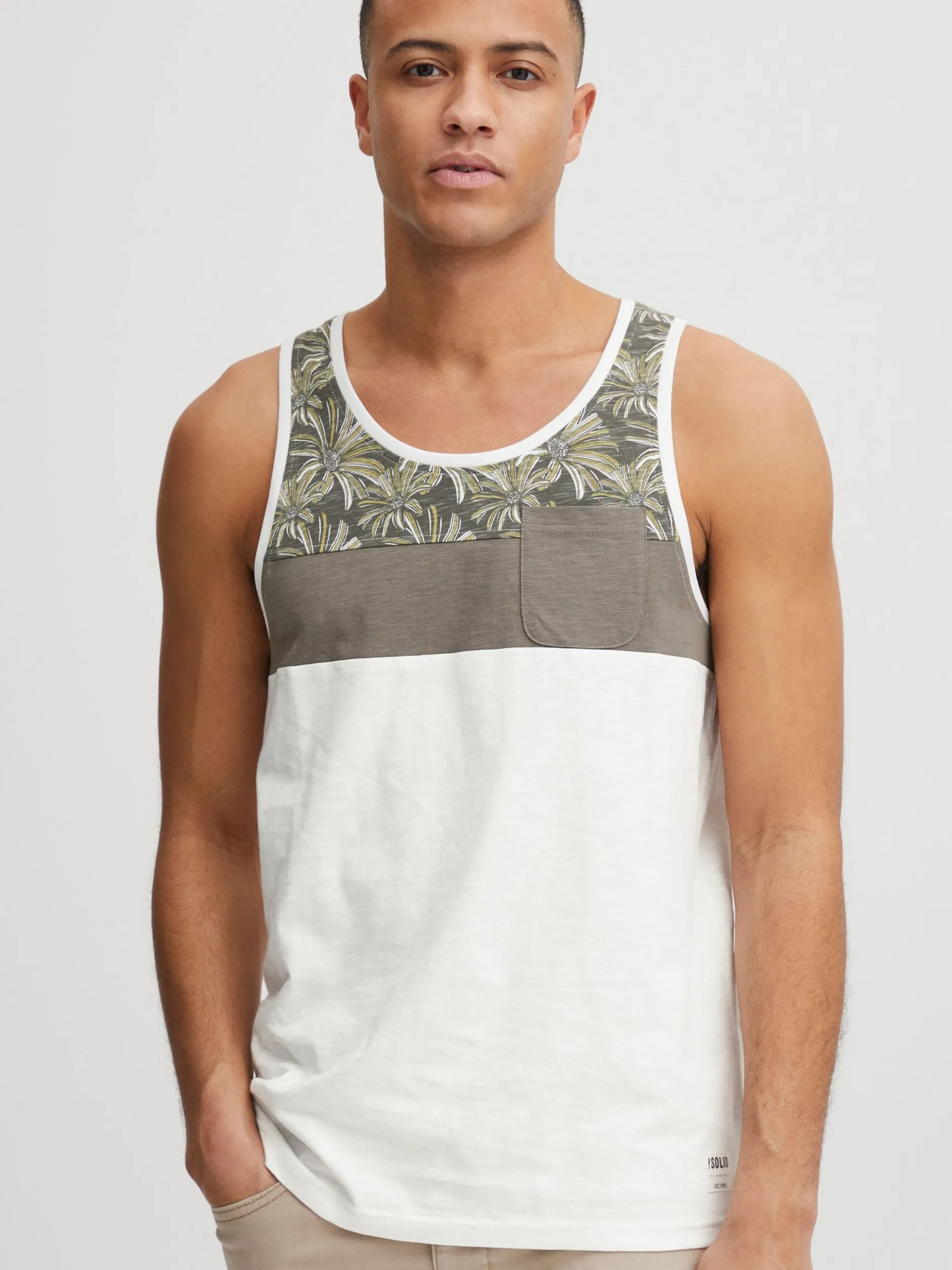Solid Herren Tanktop - SDFlo in weiß