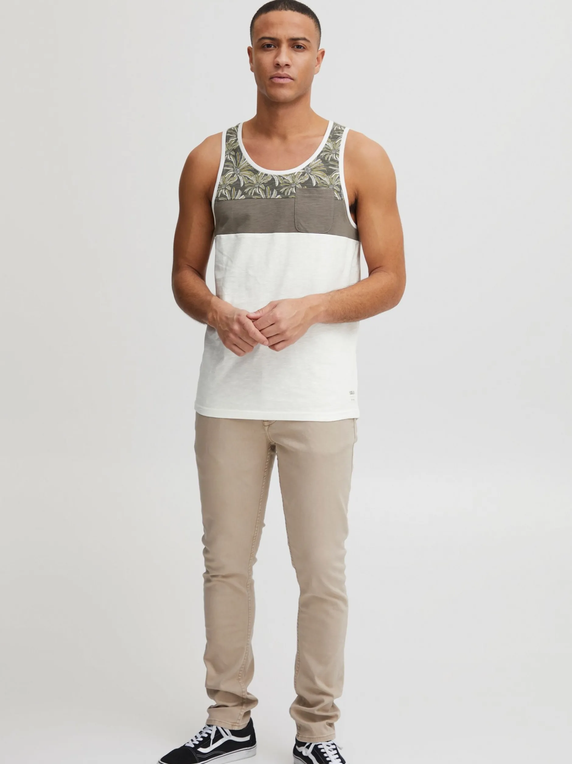 Solid Herren Tanktop - SDFlo in weiß