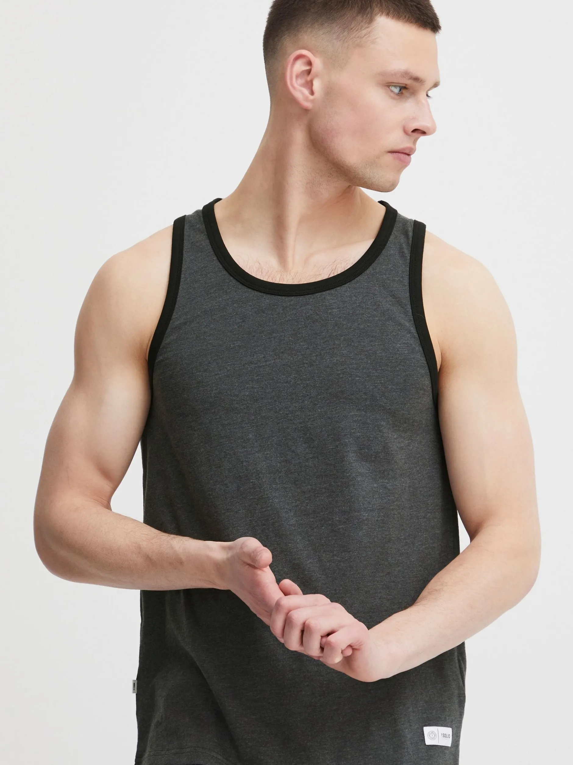 Solid Herren Tanktop - SDMalino in grau