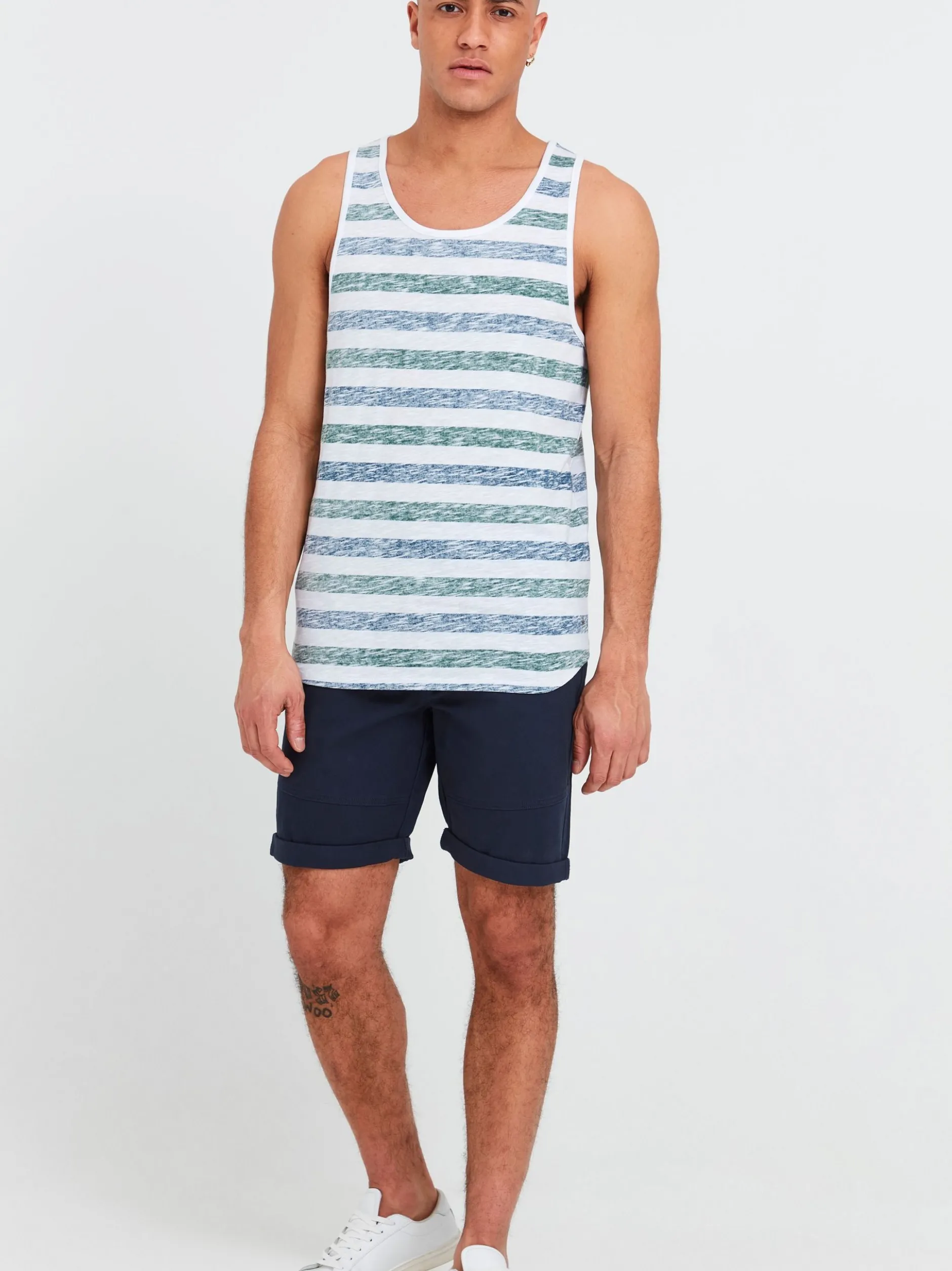 Solid Herren Tanktop - SDMende in grün blau
