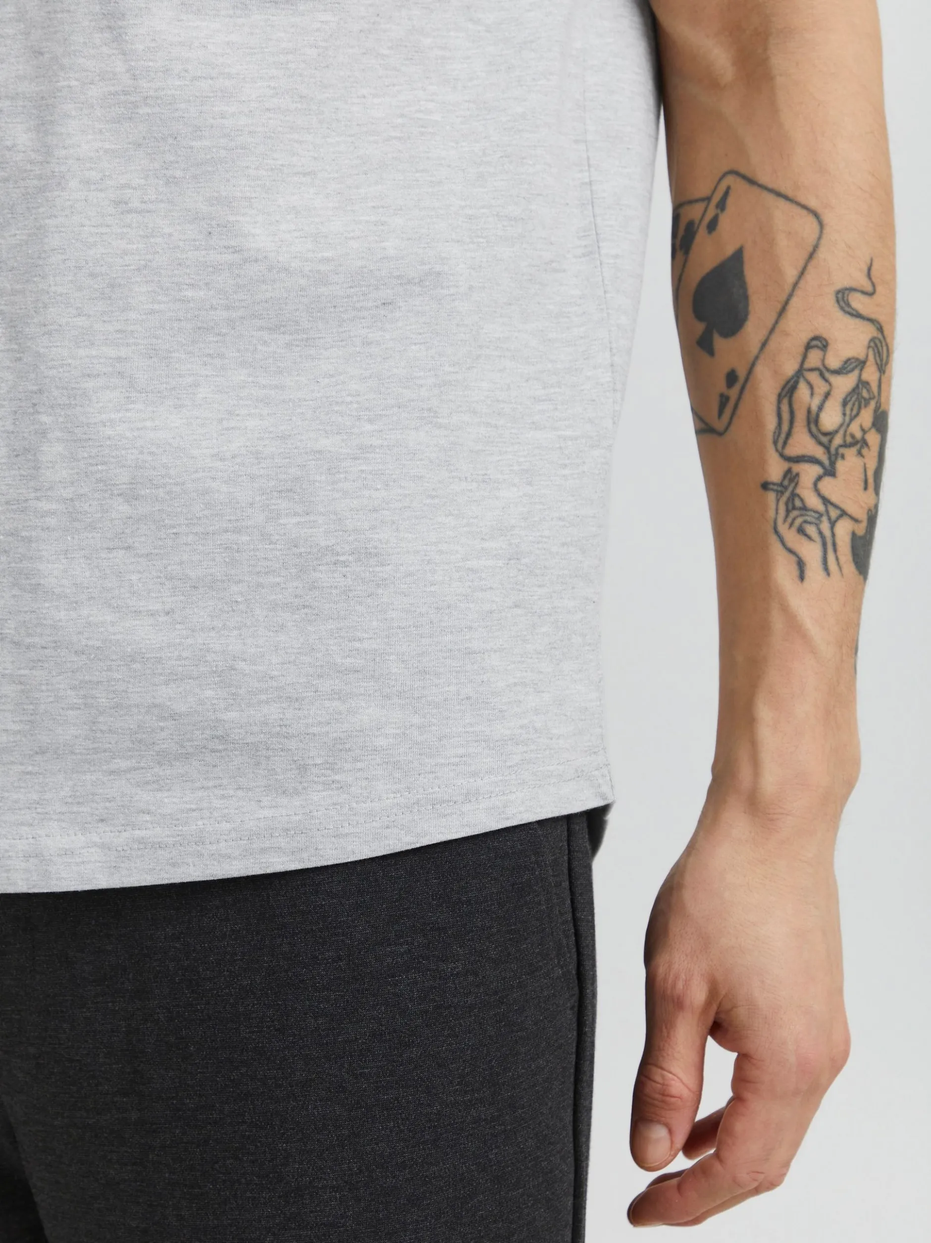 Solid Herren T-Shirt - SDBasto in hellgrau