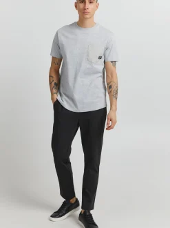 Solid Herren T-Shirt - SDBasto in hellgrau