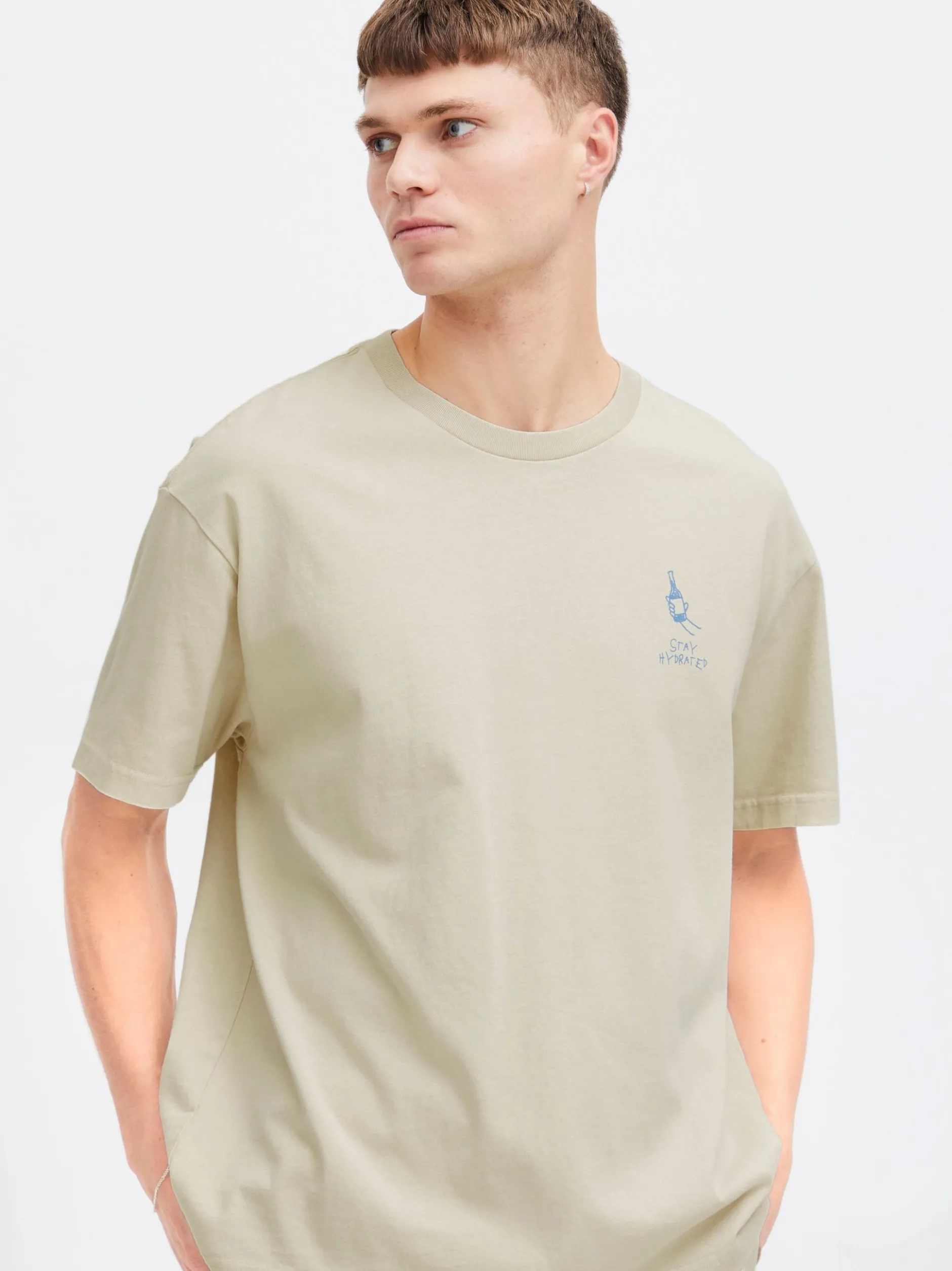 Solid Herren T-shirt - SDIsmail in sand