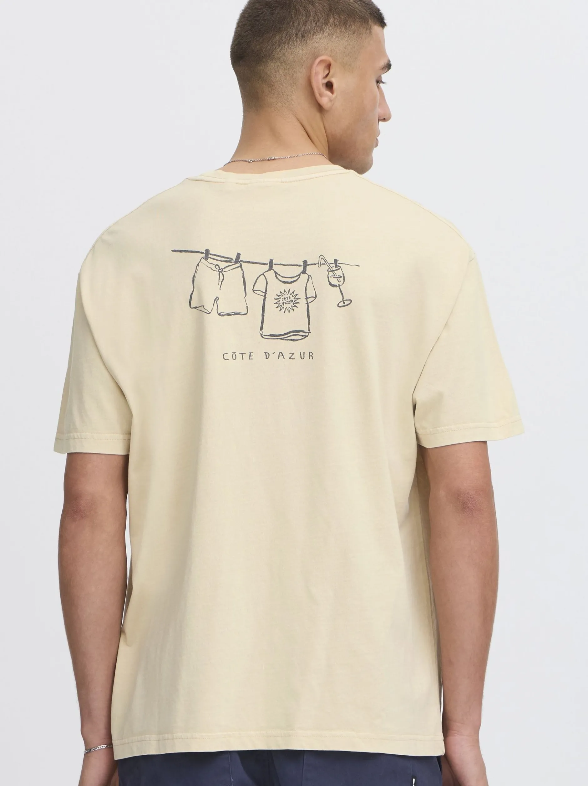 Solid Herren T-Shirt - SDPavel in beige