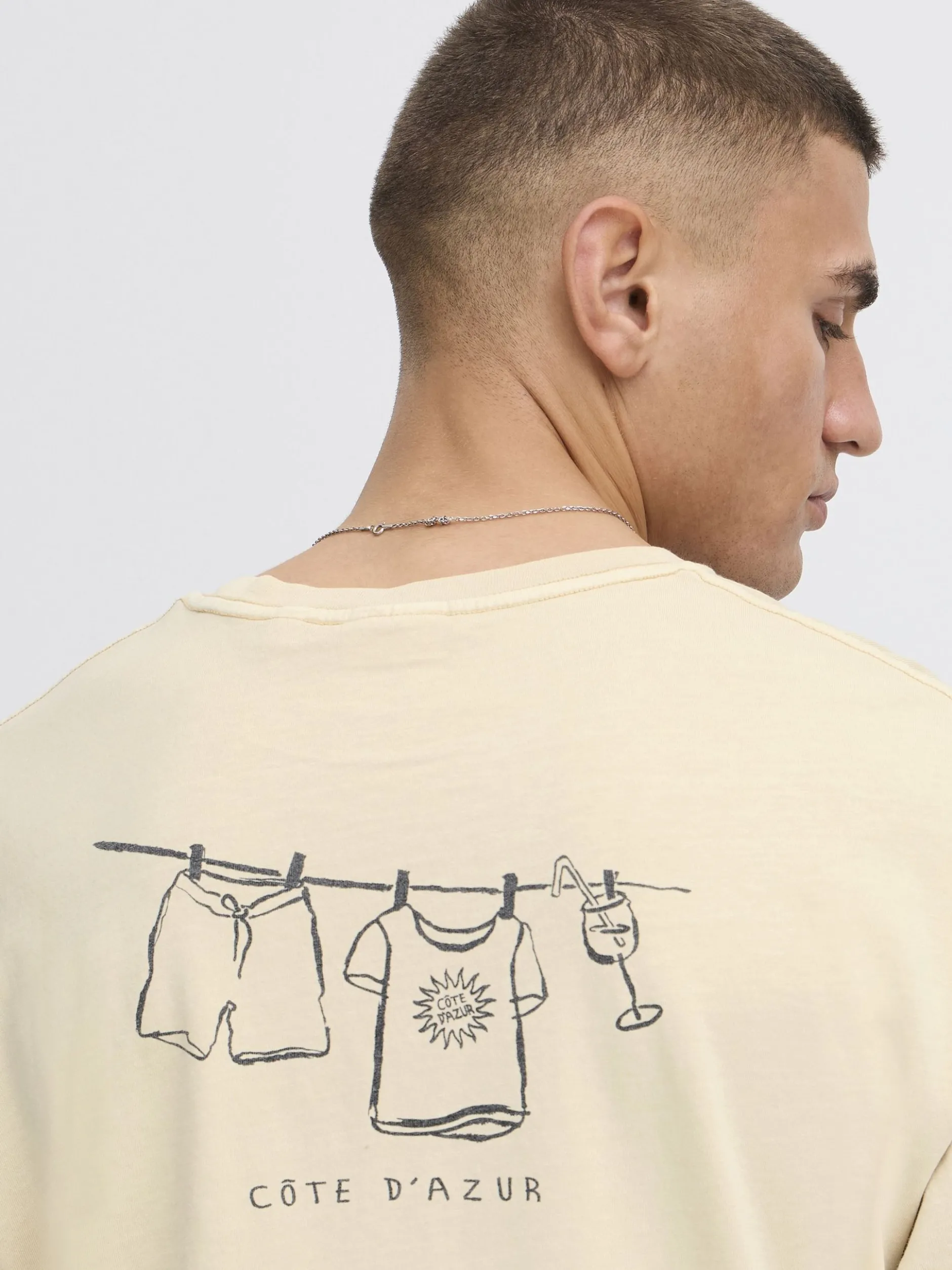 Solid Herren T-Shirt - SDPavel in beige
