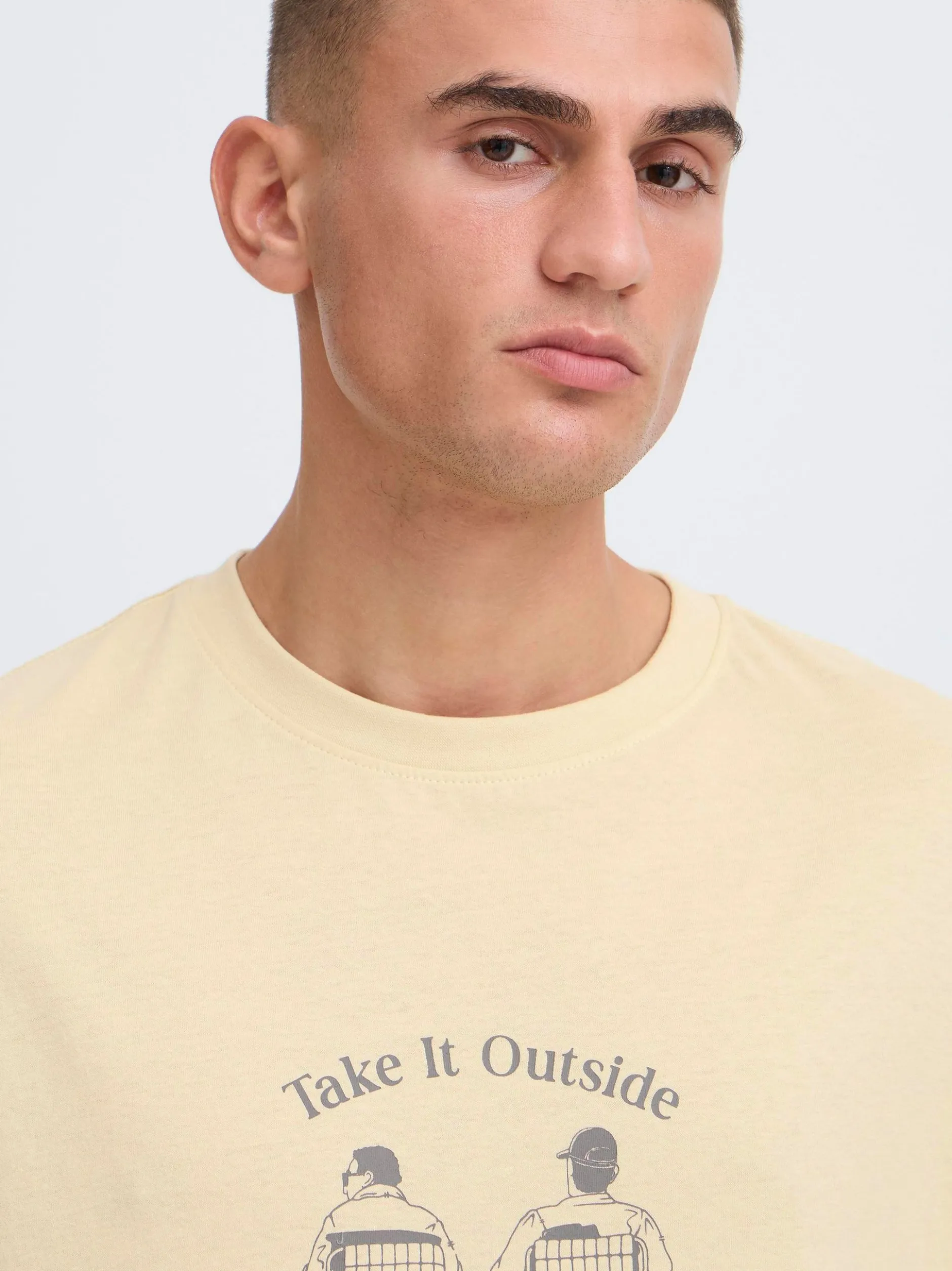 Solid Herren T-Shirt - SDTalon in vanille