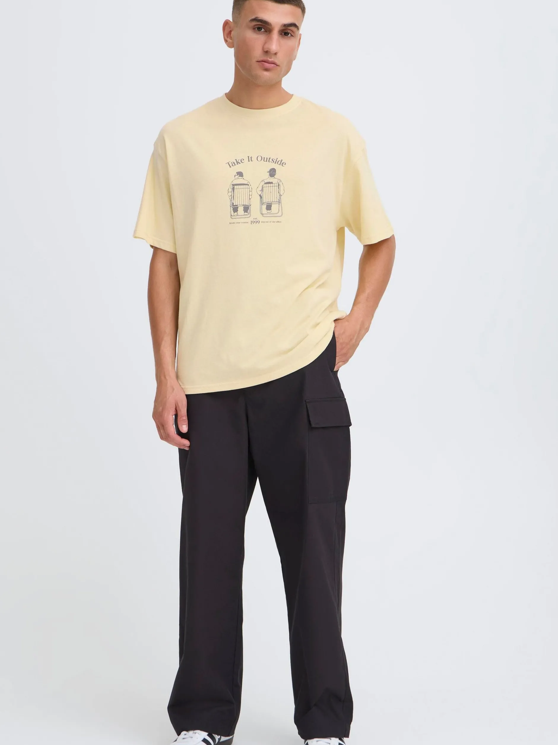 Solid Herren T-Shirt - SDTalon in vanille