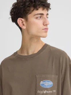 Solid Herren T-Shirt - SDTenny in braun