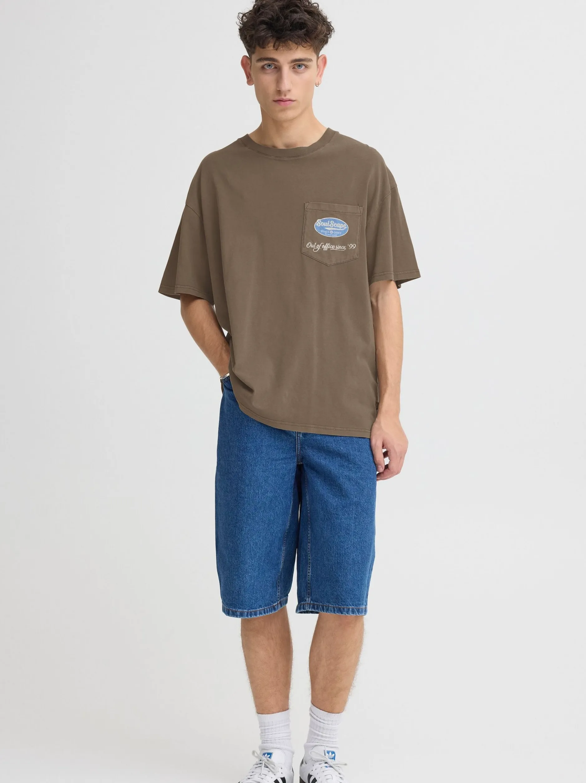 Solid Herren T-Shirt - SDTenny in braun