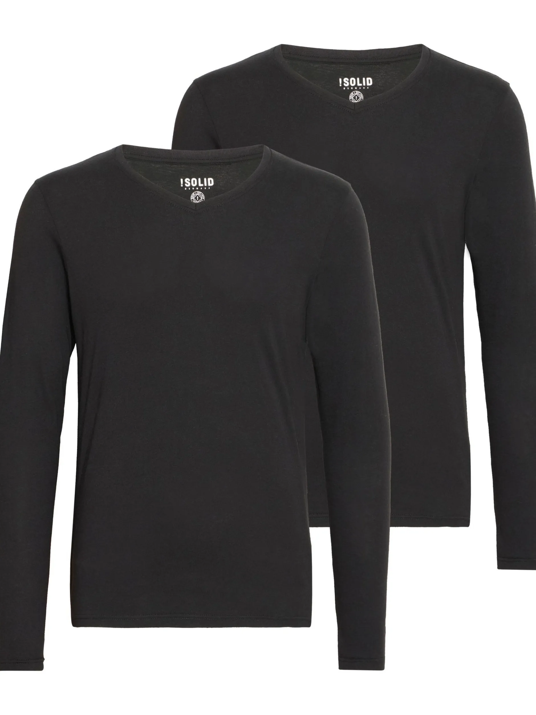 Solid Herren V-Shirt - SDBasil in schwarz