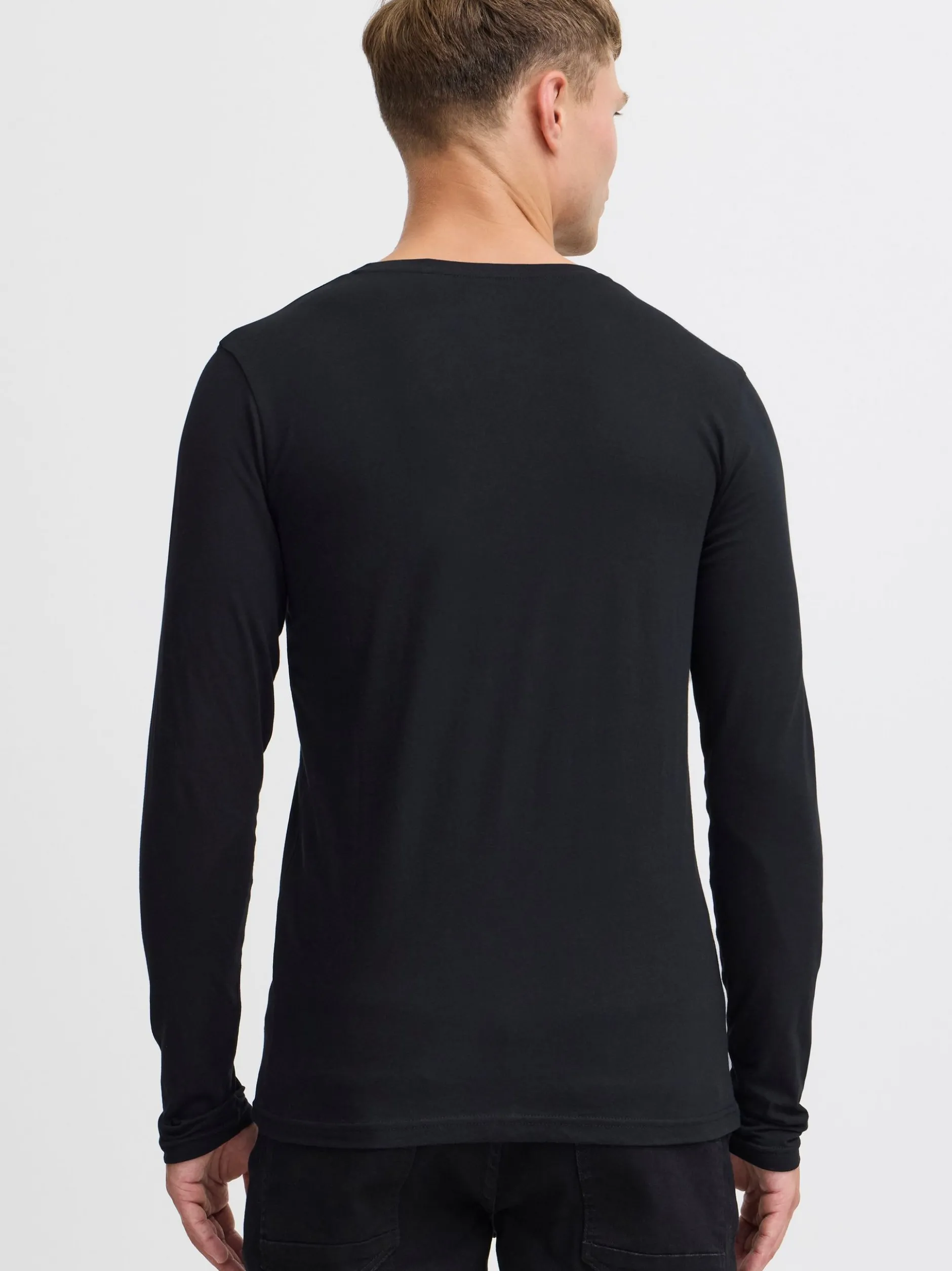 Solid Herren V-Shirt - SDBasil in schwarz