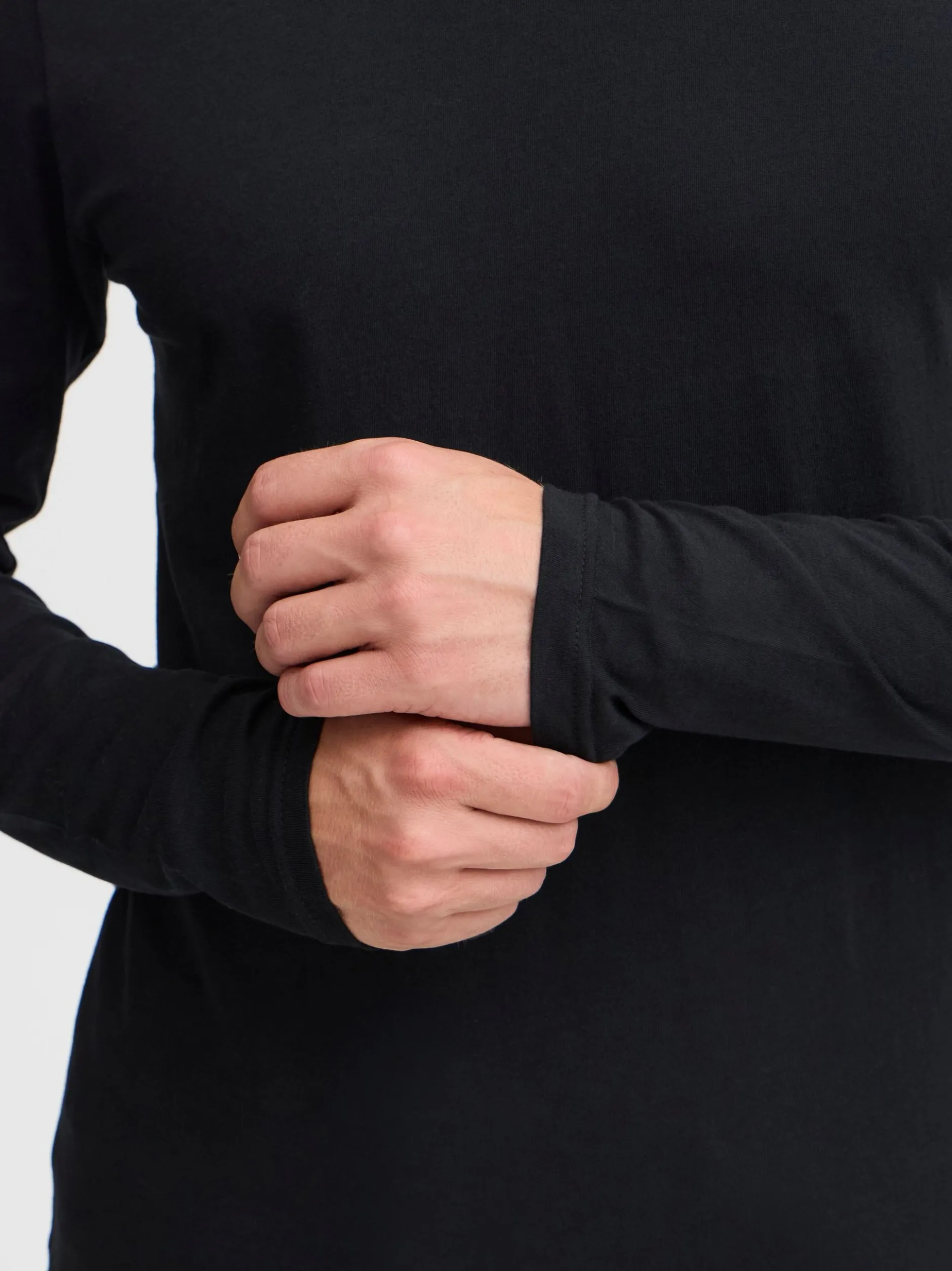 Solid Herren V-Shirt - SDBasil in schwarz