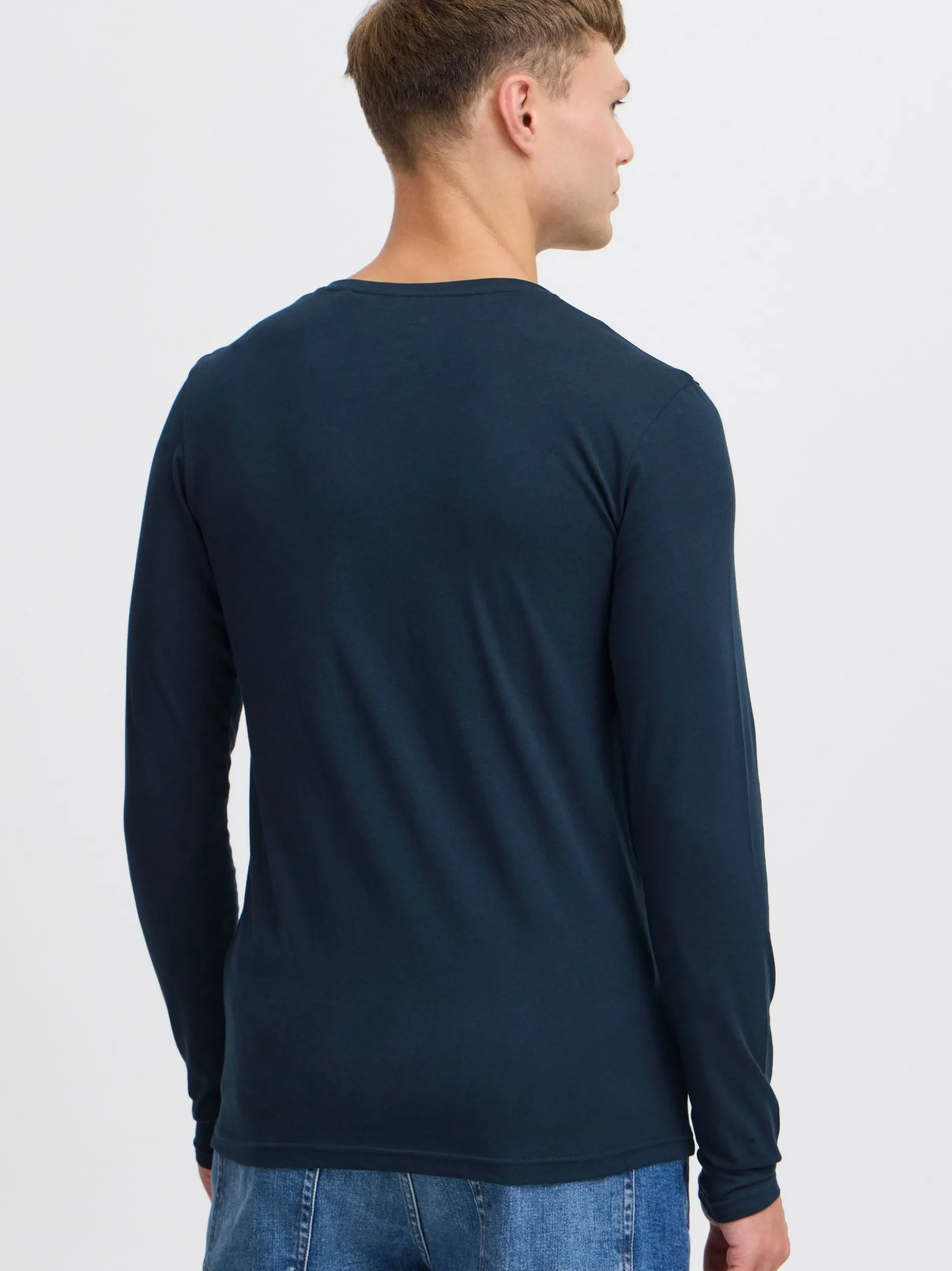 Solid Herren V-Shirt - SDBasil in blau