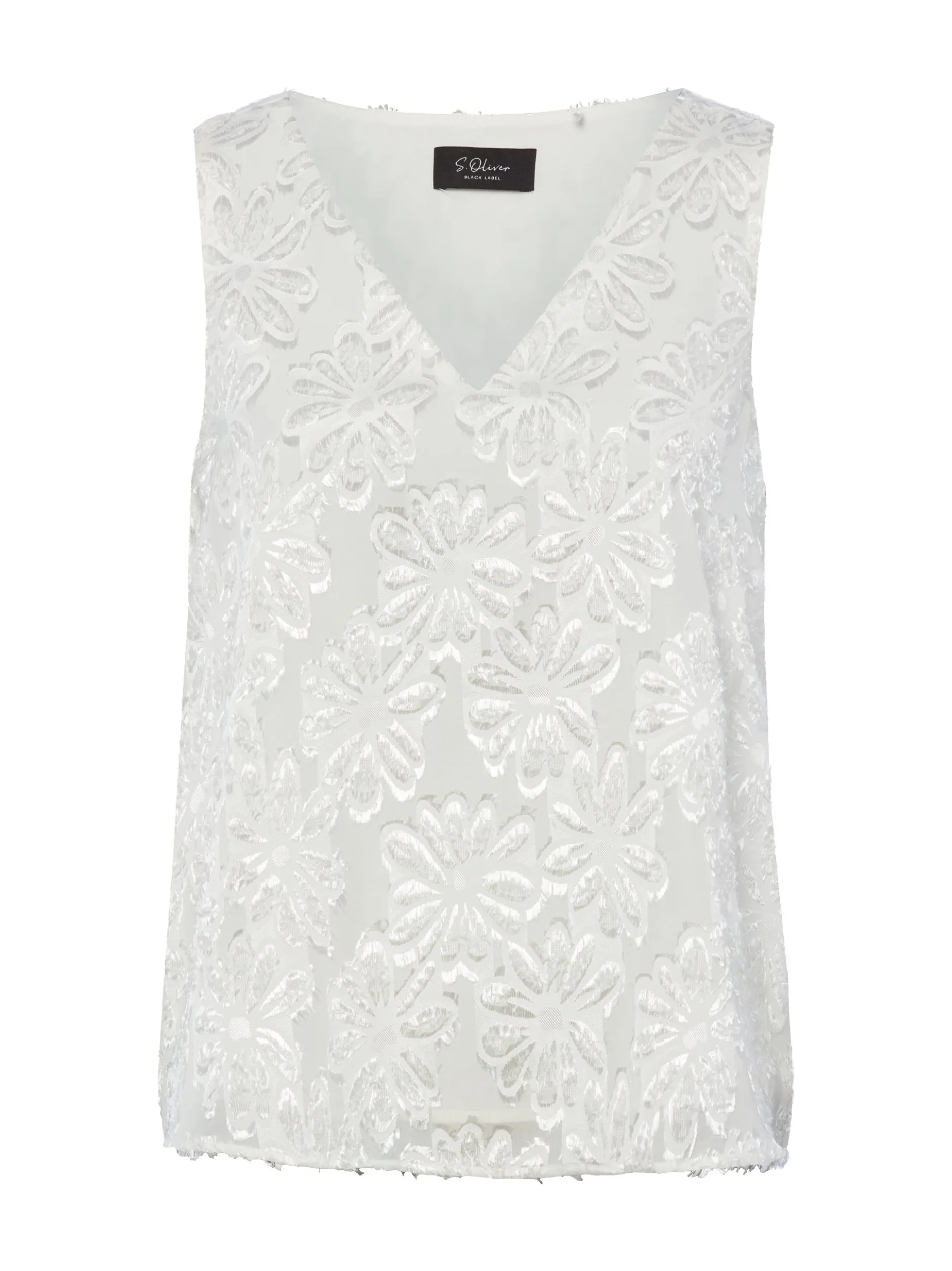 s.Oliver BLACK LABEL Damen Blusentop in weiß