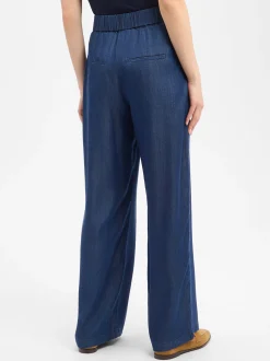 s.Oliver BLACK LABEL Damen Bundfaltenhose in denim