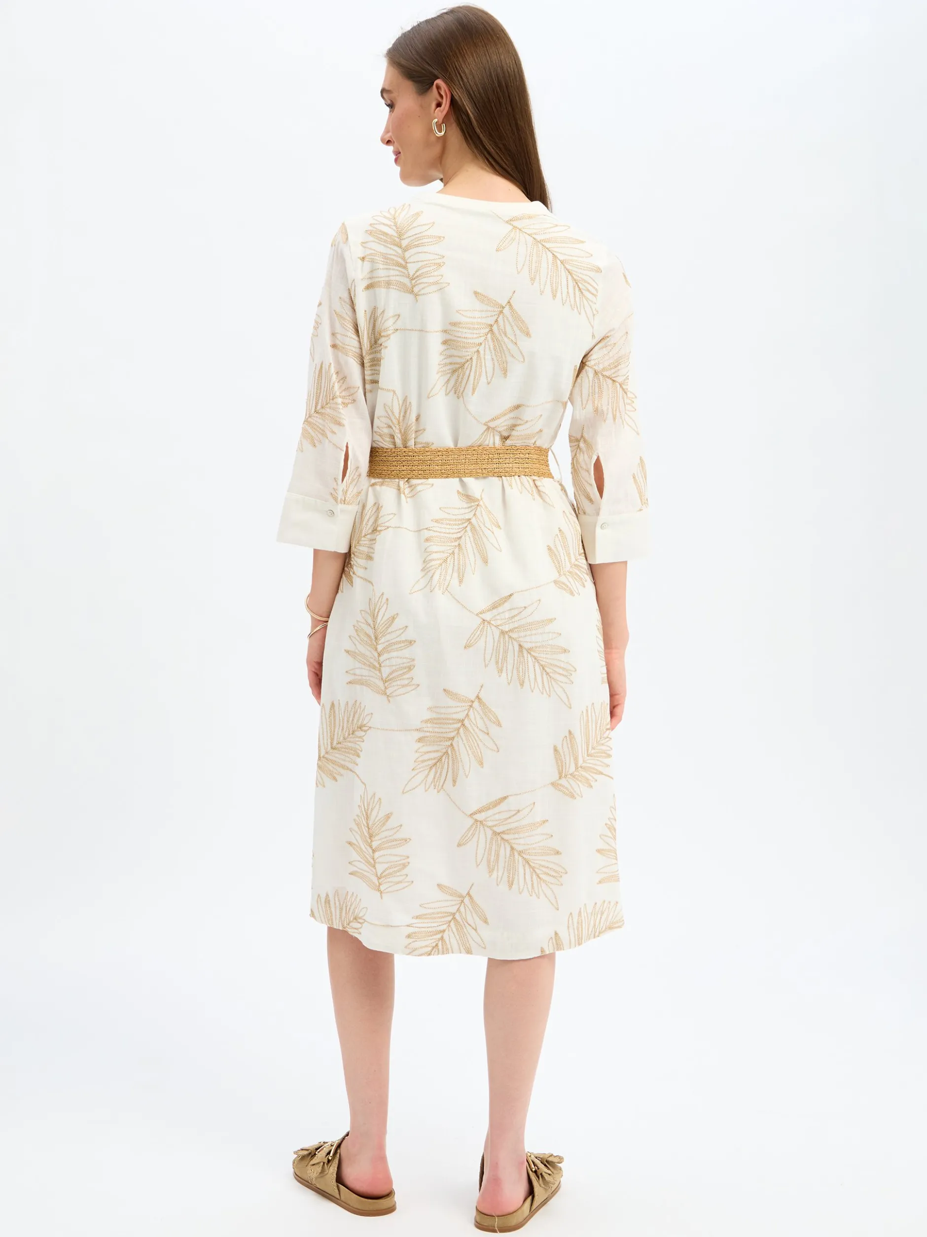 s.Oliver BLACK LABEL Damen Midikleid in beige gold