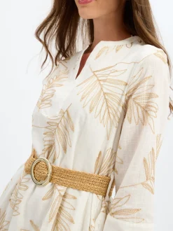 s.Oliver BLACK LABEL Damen Midikleid in beige gold