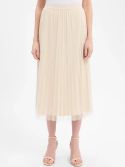 s.Oliver BLACK LABEL Damen Plisseerock in beige